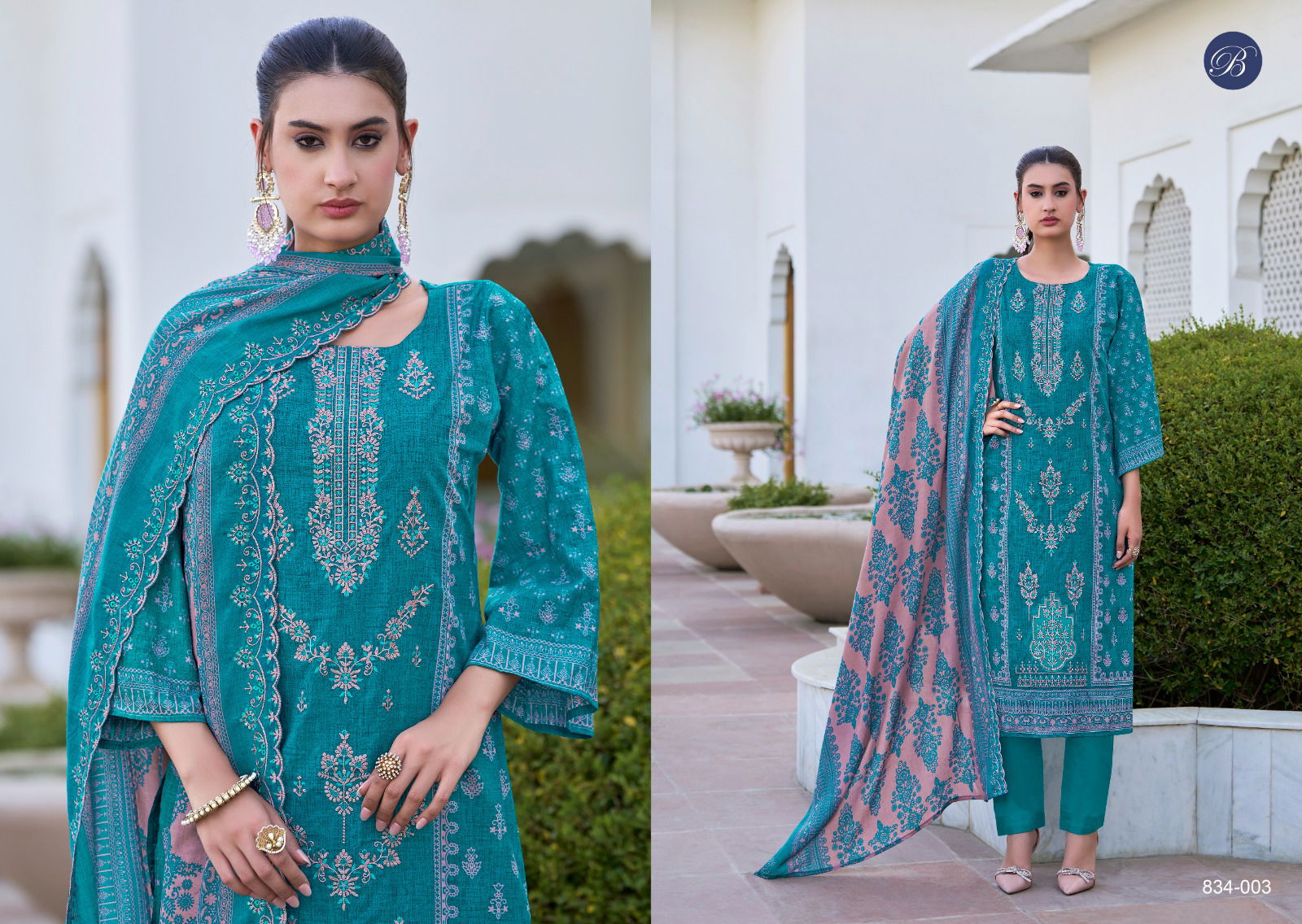 Zubiya Vol 3 By Belliza Cotton Digital Printed Dress Material Exporters In India